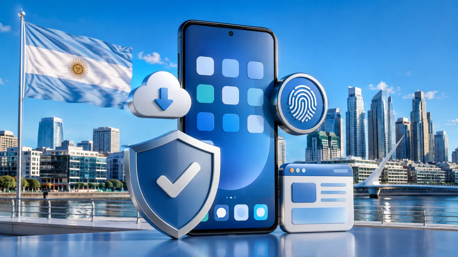 Descarga segura de la aplicacion para Android y acceso desde iPhone
