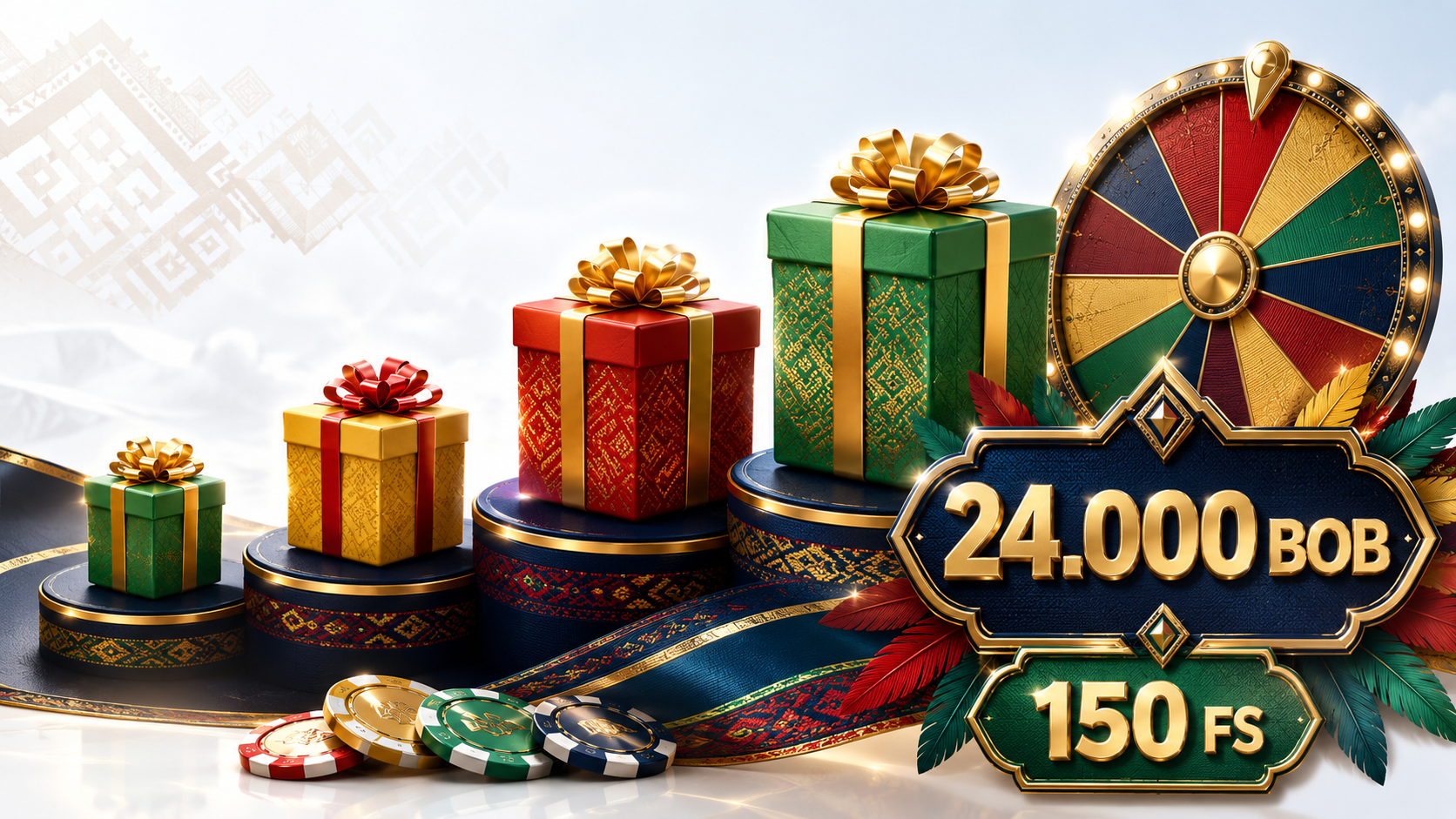 Paquete de bienvenida para casino de hasta 24000 BOB