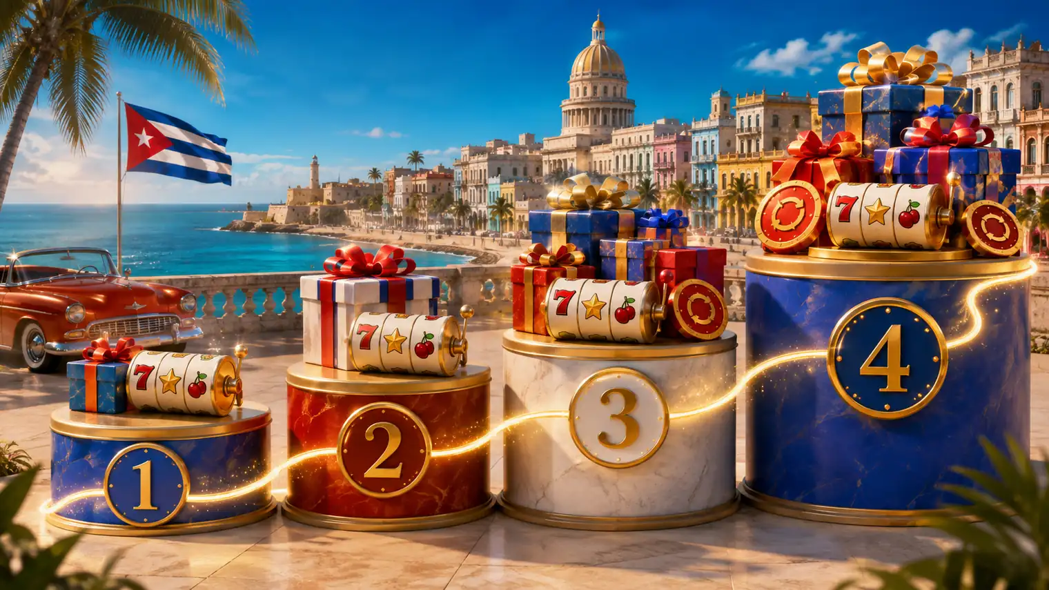 Cuatro etapas del bono casino 1xBet Cuba con euros y giros gratis